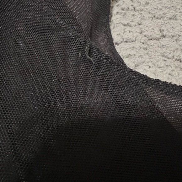 CACHE bondage black cocktail dress with mesh and satin details size 2 - Picture 3 of 4